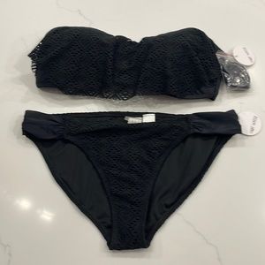 NWT Hot Water Lace Bandeau Bracelet Bikini set XL